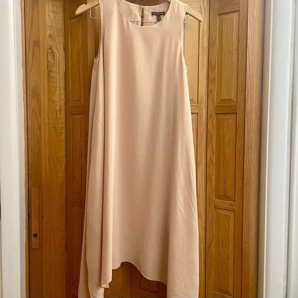 Eileen Fisher Asymmetrical Pearl Pink Dress